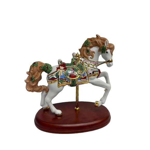 Lenox Other - Lenox Carousel Horse 2011 Christmas Santa's Workshop Figurine Porcelain Wood